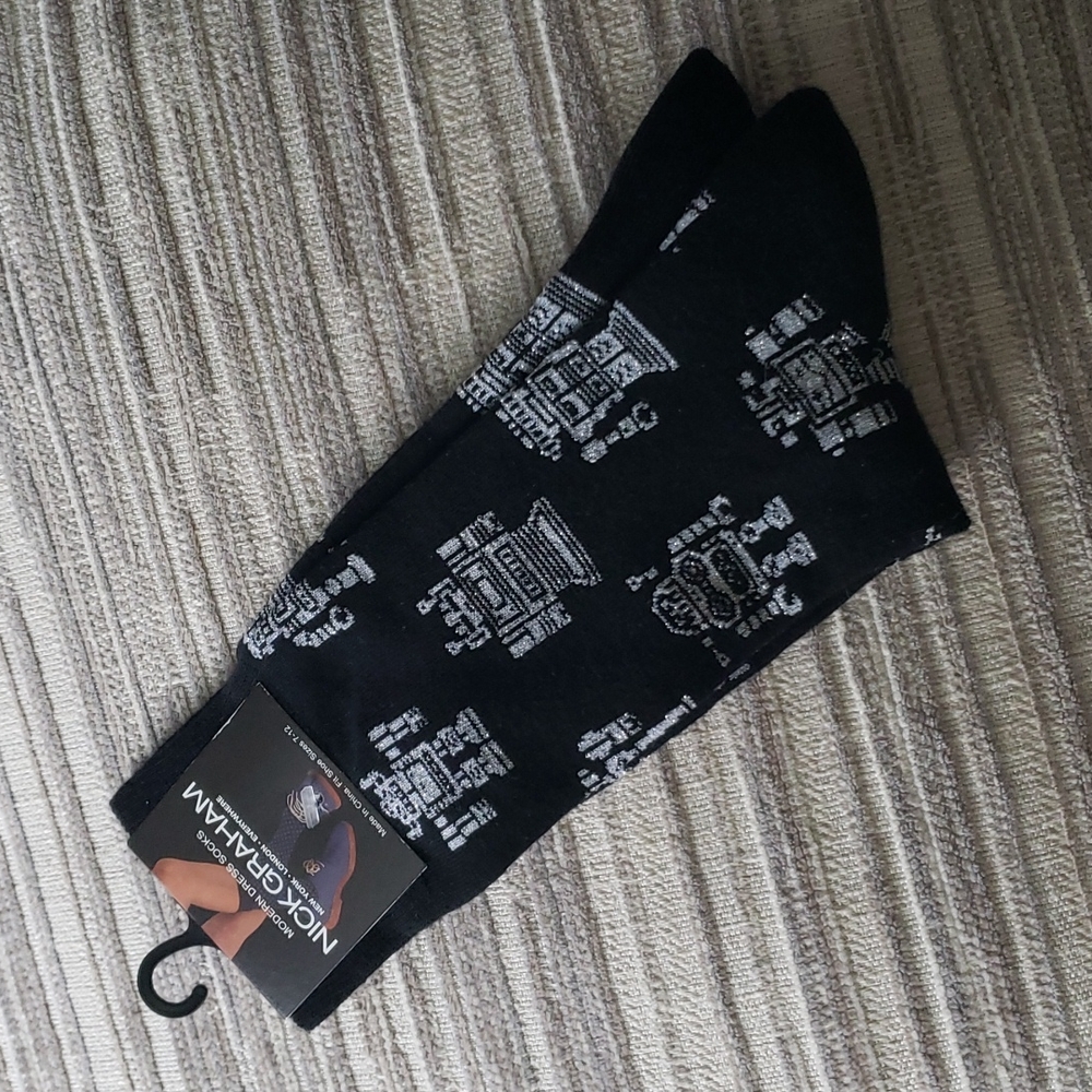 Nick Graham men's robot socks
